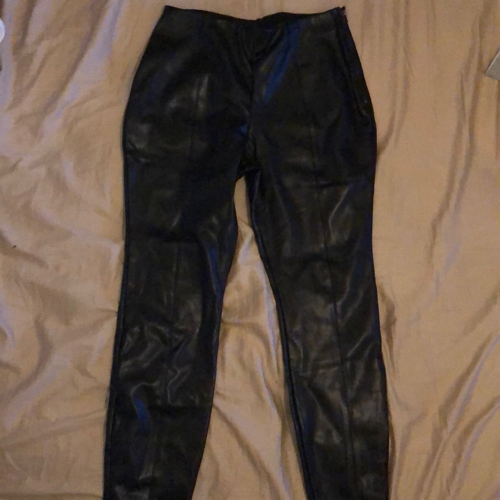 Black leather pants
